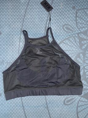 High-Neck Black Sports Bralette